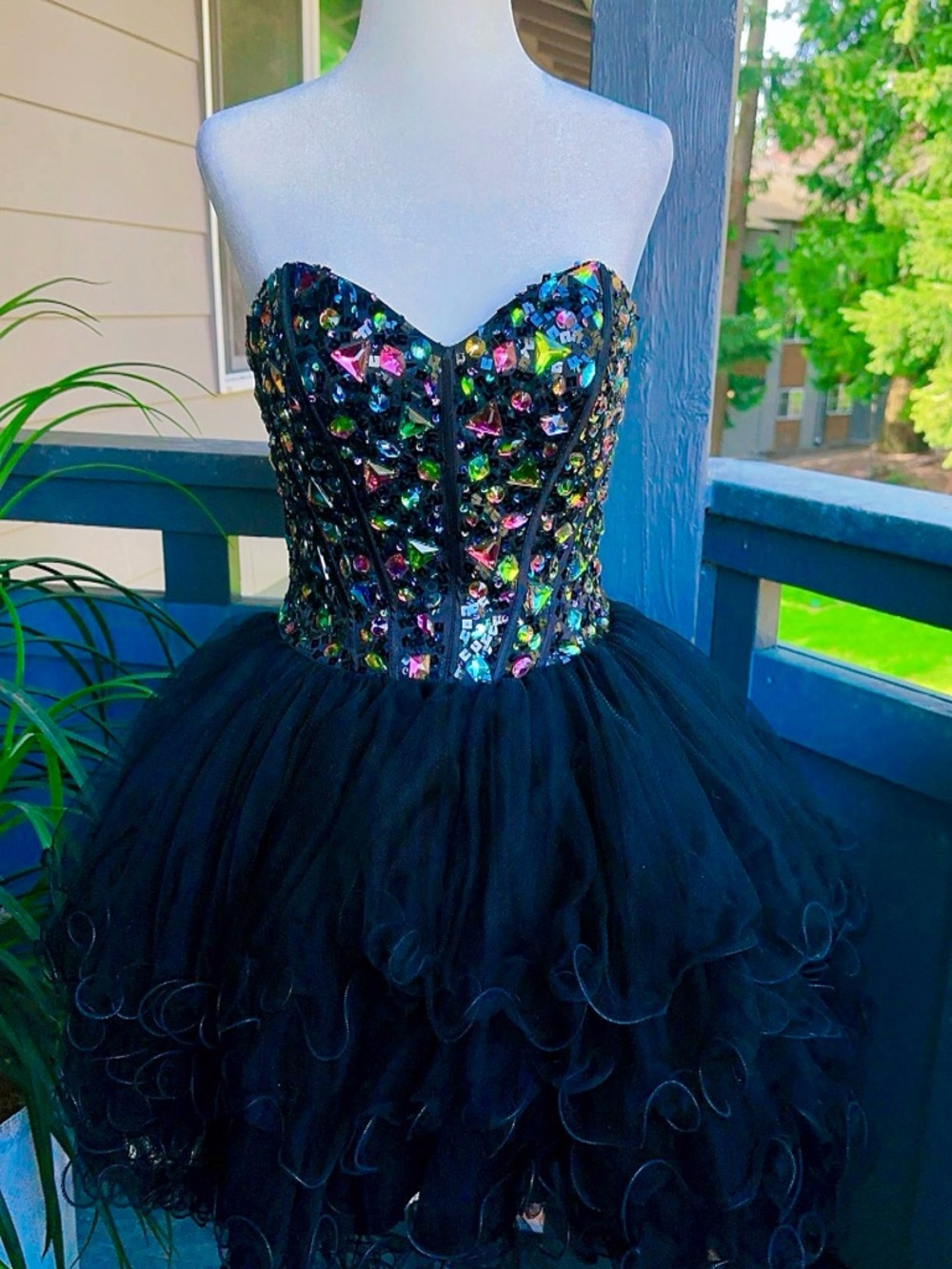 Vintage mini sweetheart dress  black Sz xs